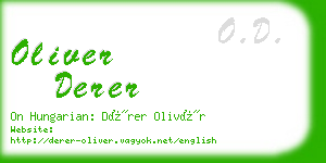 oliver derer business card